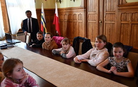Spotkanie Burmistrz G&oacute;ry z uczniami SP3 7