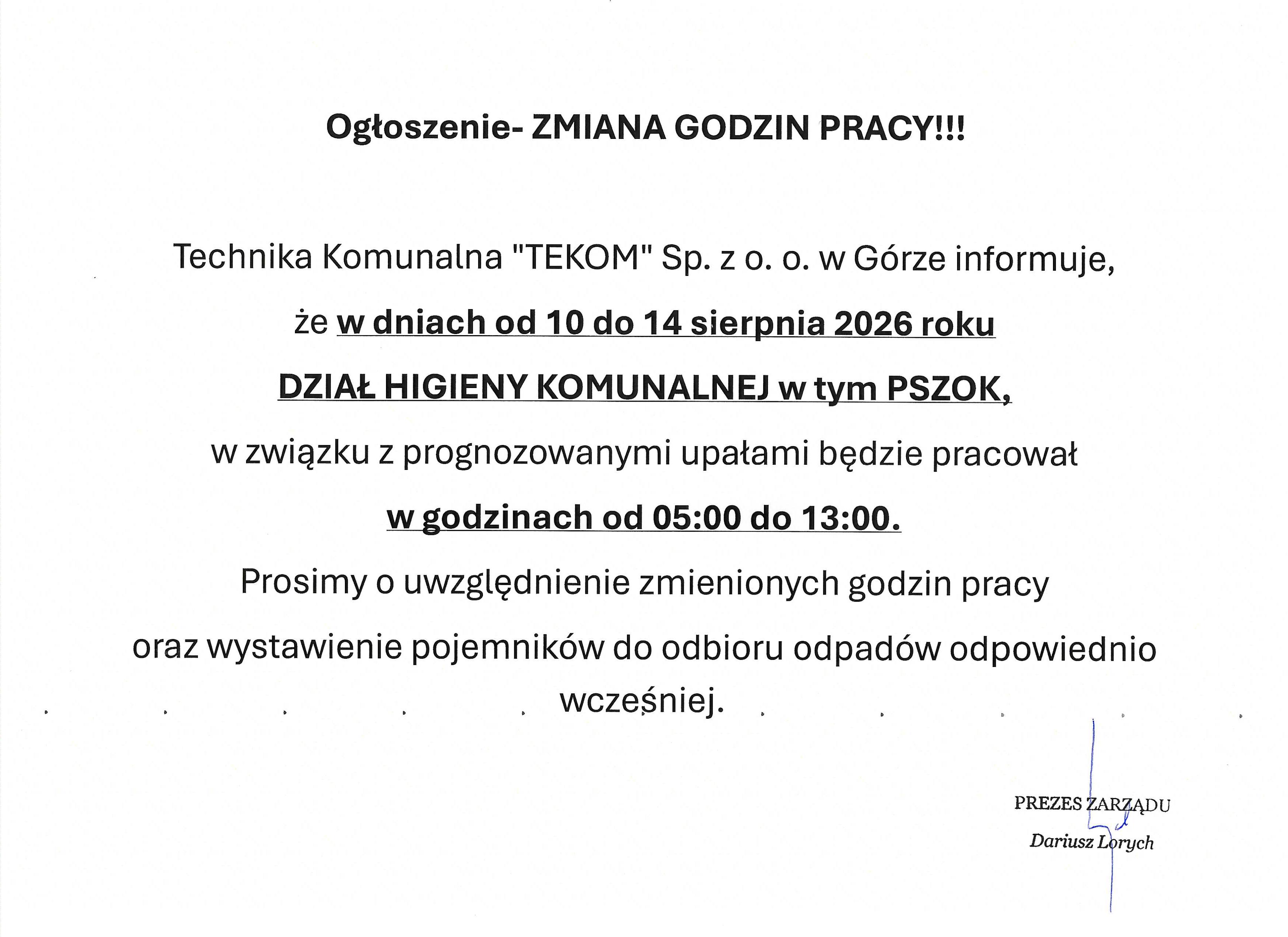 Ogłoszenie_-_zmiana_godzin_pracy