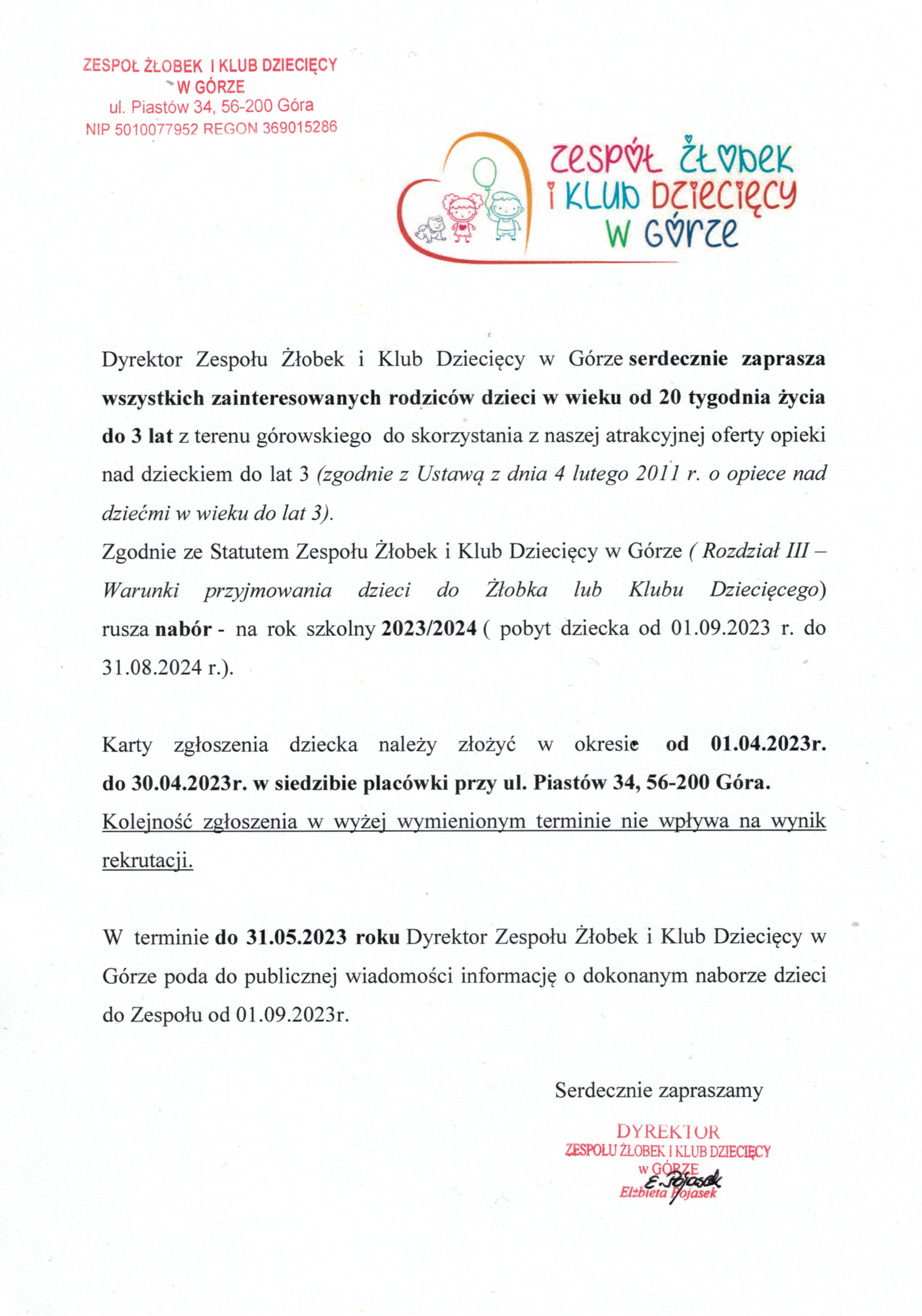 zaproszenie_żłobek