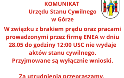 Zdjęcie do Prace serwisowe w Urzędzie Stanu Cywilnego 