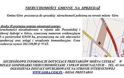 Zdjęcie do Nieruchomość gminna na sprzedaż