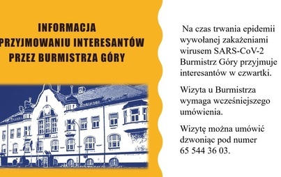 Zdjęcie do Przyjęcia interesant&oacute;w przez Burmistrza G&oacute;ry
