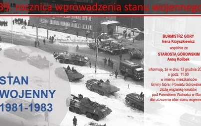 Zdjęcie do 39. rocznica wprowadzenia stanu wojennego