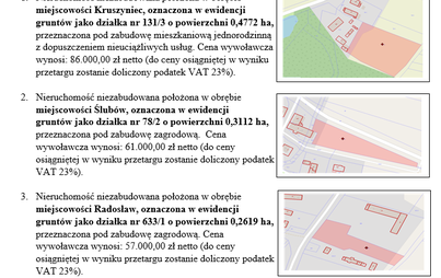 Zdjęcie do Nieruchomości gminne na sprzedaż