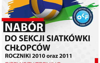 Zdjęcie do Nab&oacute;r do sekcji siatk&oacute;wki chłopc&oacute;w - MKS "Pogoń" G&oacute;ra