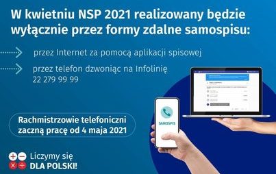 Zdjęcie do W kwietniu NSP wyłącznie przez formy zdalne samospisu