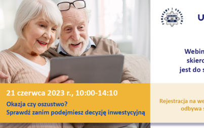 Zdjęcie do UKNF zaprasza na seminarium dla senior&oacute;w