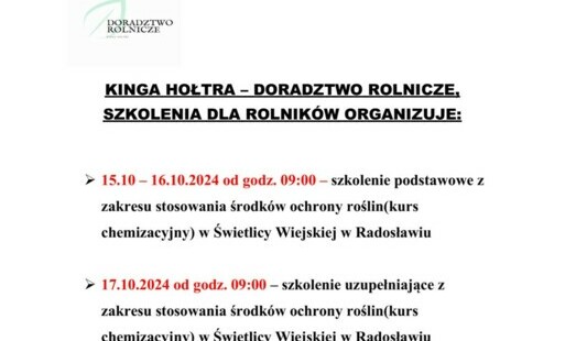 Zdjęcie do Szkolenia dla rolnik&oacute;w