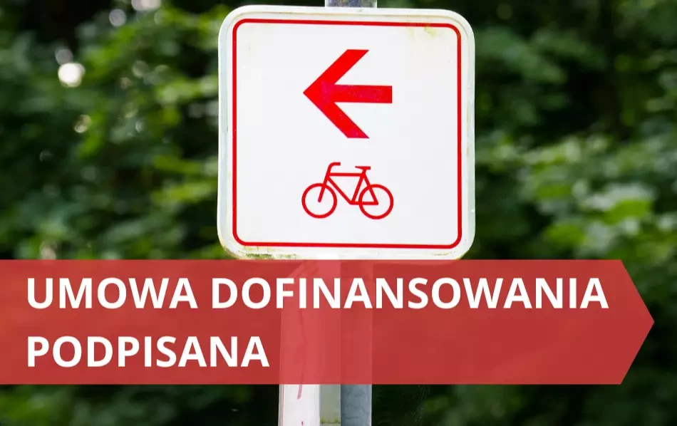 Zdjęcie do Umowa o dofinansowanie zadania &bdquo;Budowa ścieżki rowerowo-pieszej...