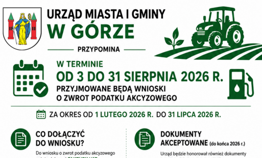 Zdjęcie do Zwrot podatku akcyzowego zawartego w cenie oleju napędowego wykorzystywanego do produkcji rolnej - II tura