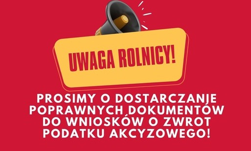 Zdjęcie do UWAGA ROLNICY!