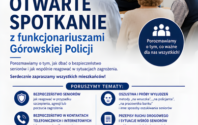 Zdjęcie do Otwarte spotkanie z funkcjonariuszami G&oacute;rowskiej Policji